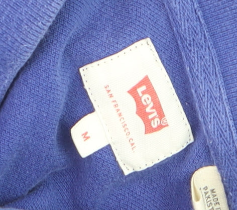 Levi's Men's Blue Short Sleeve Cotton Polo Shirt Size M