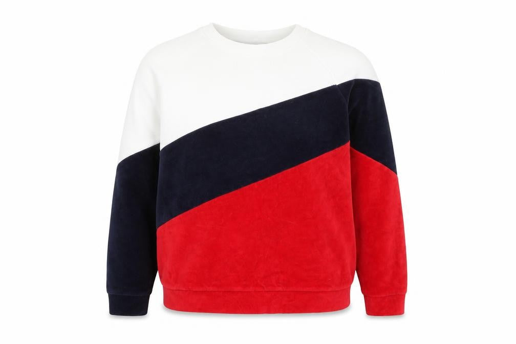 Pull & Bear Womens Multicoloured M Colourblock Crew Neck Sweatshirt