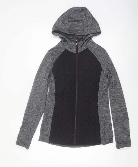 Dunnes Stores Performance Sport Women's Grey Black XS Full Zip Hoodie