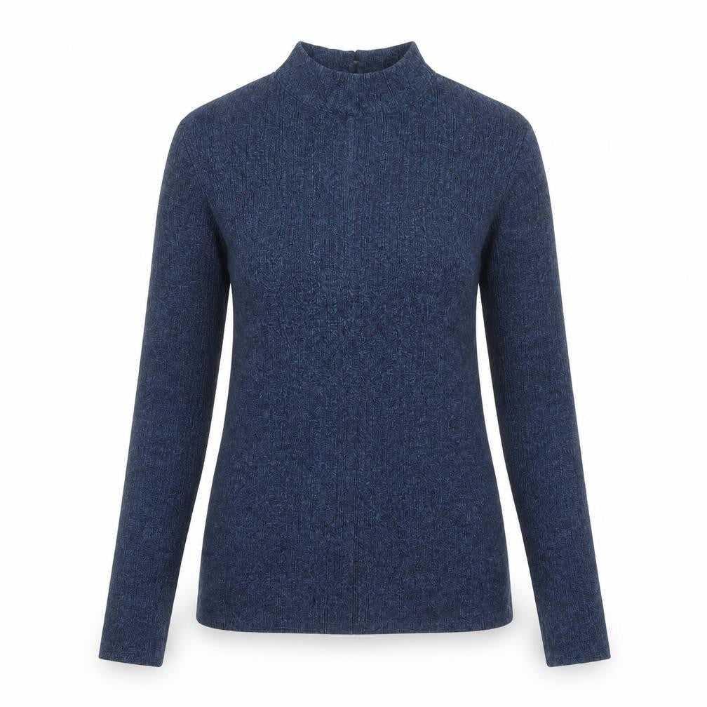 Next Womens Blue Mock Neck Long Sleeve Slim Fit Jumper UK 12