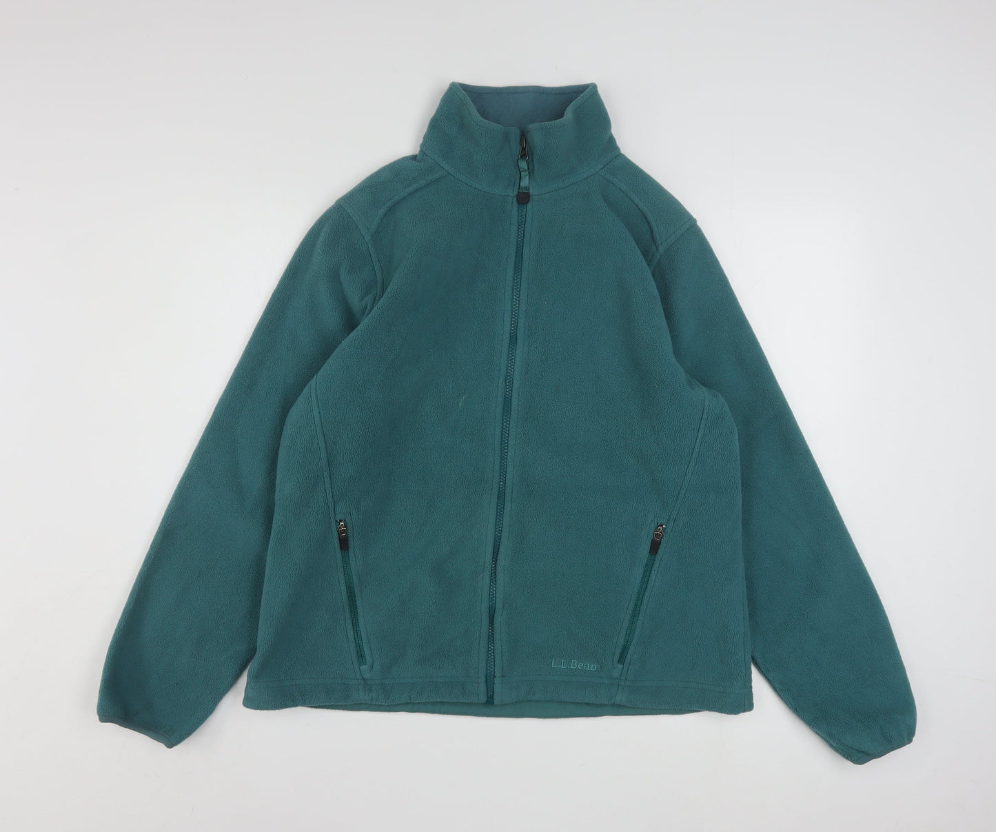 L.L. Bean Women's Green Fleece Full Zip Jacket Size M