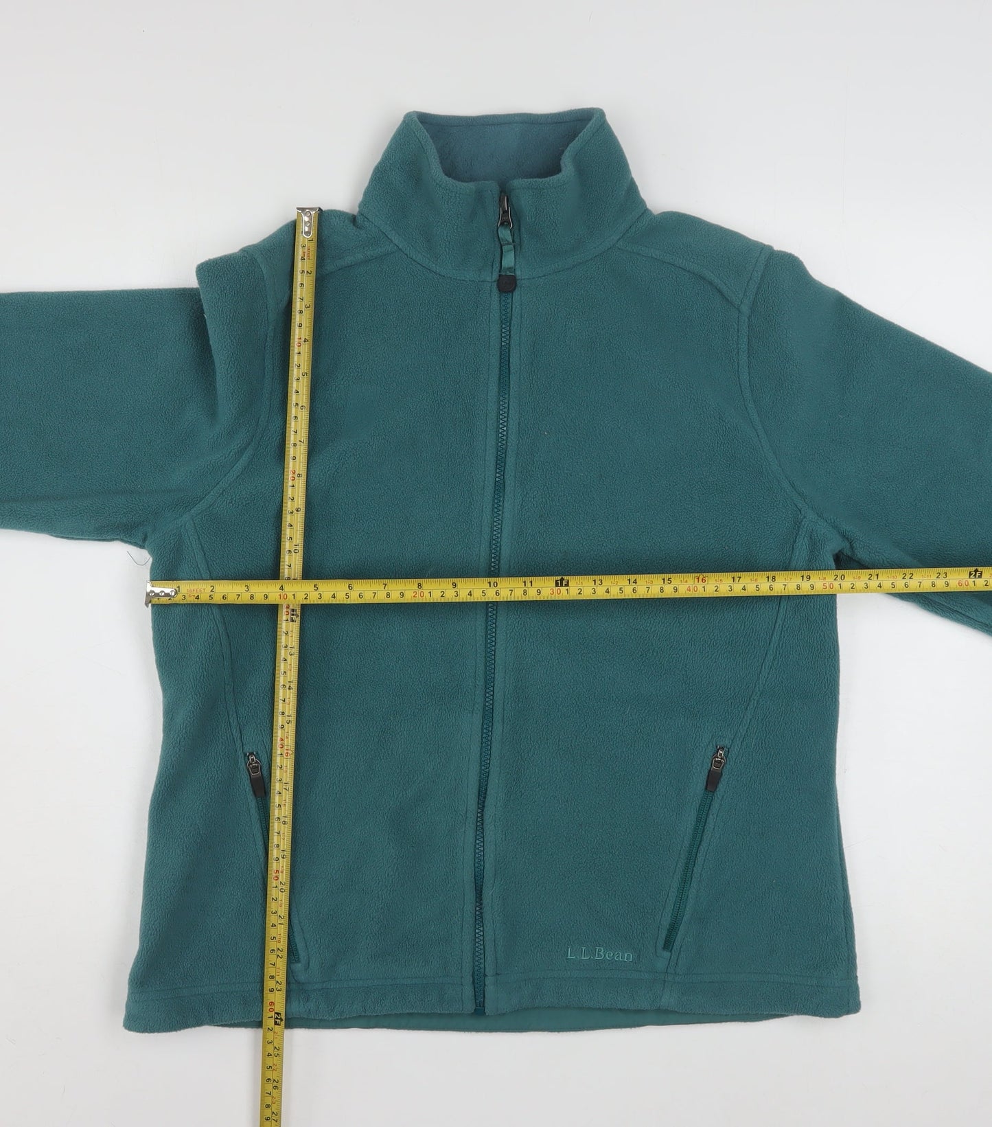 L.L. Bean Women's Green Fleece Full Zip Jacket Size M