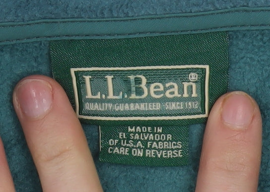 L.L. Bean Women's Green Fleece Full Zip Jacket Size M