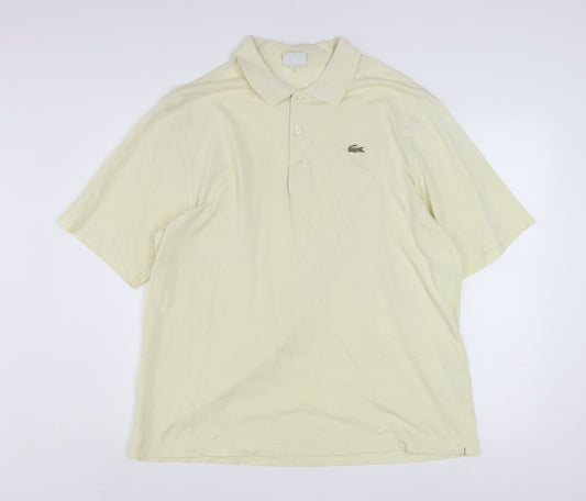 Lacoste Men’s Beige Short Sleeve Cotton Polo Shirt Size XL