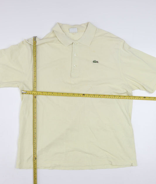 Lacoste Men’s Beige Short Sleeve Cotton Polo Shirt Size XL