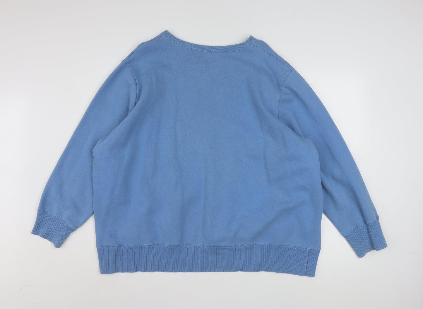 Just My Size Women Blue 3X Relaxed Fit Pullover Sweatshirt