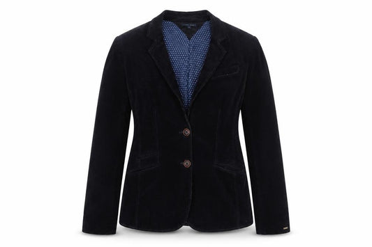 Tommy Hilfiger Women's Black Corduroy Blazer Size 8 Classic Fit