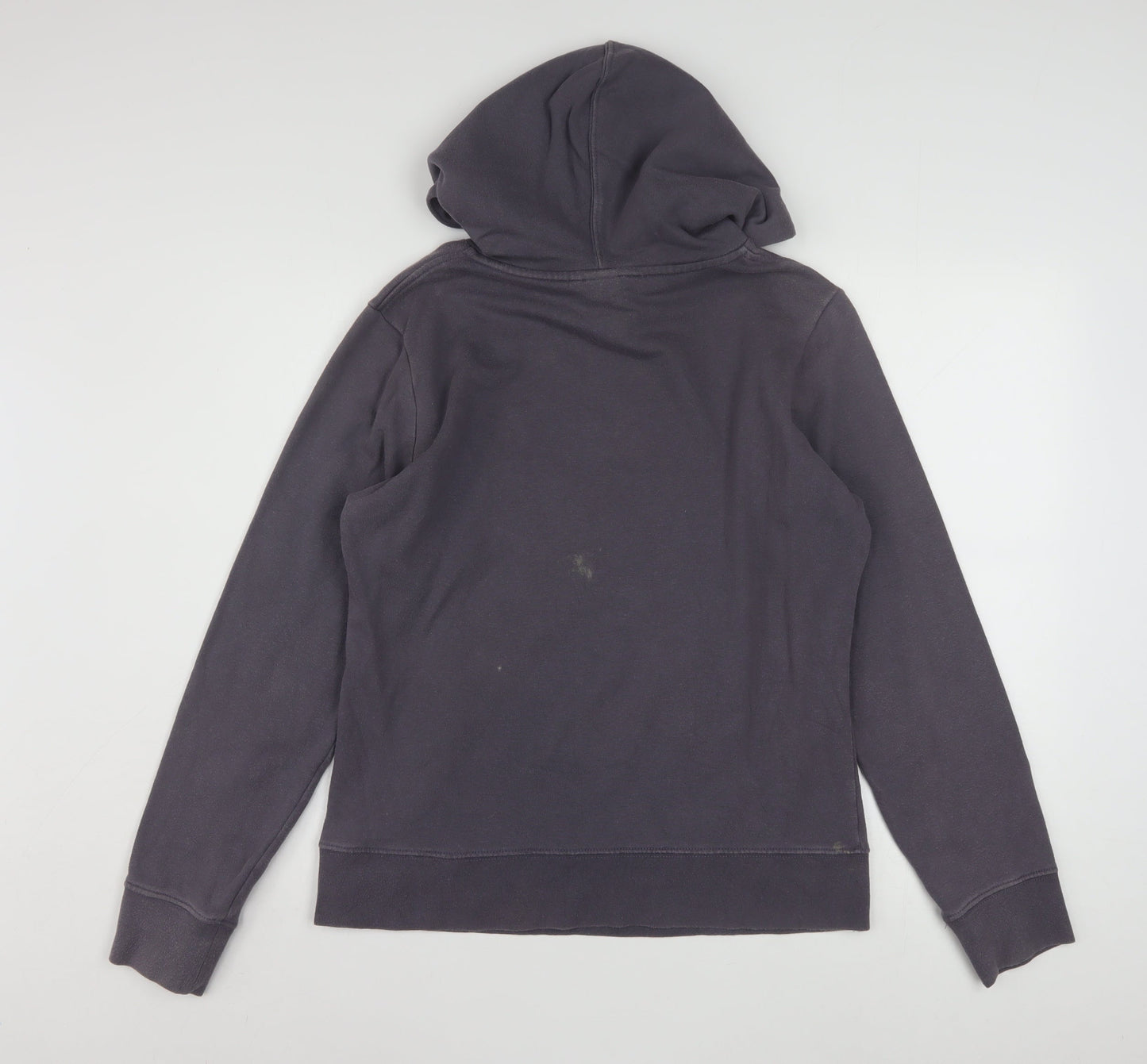 The North Face Womens Grey Pullover Hoodie Size M Graphic Print Cotton Blend
