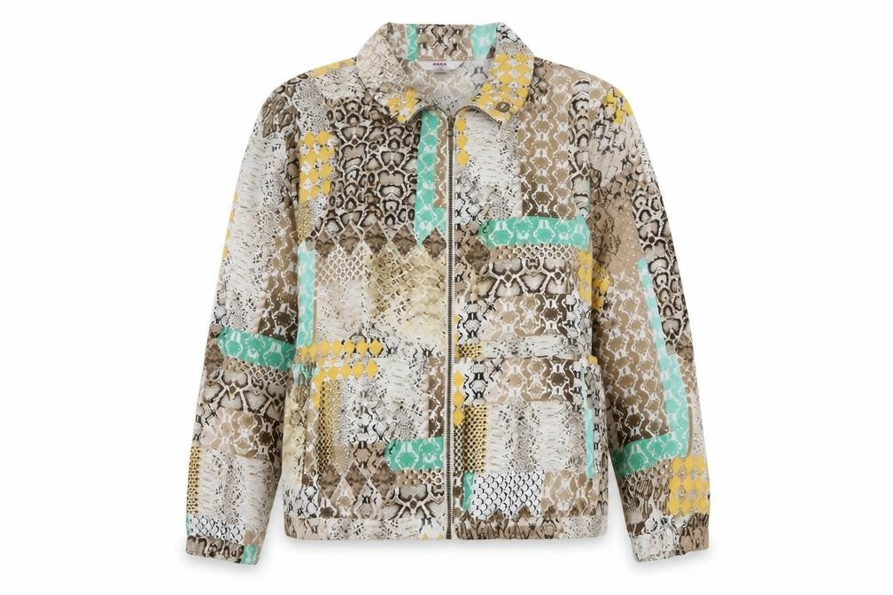Alia Petite Women's Multicoloured Animal Print Zip Jacket Size 16