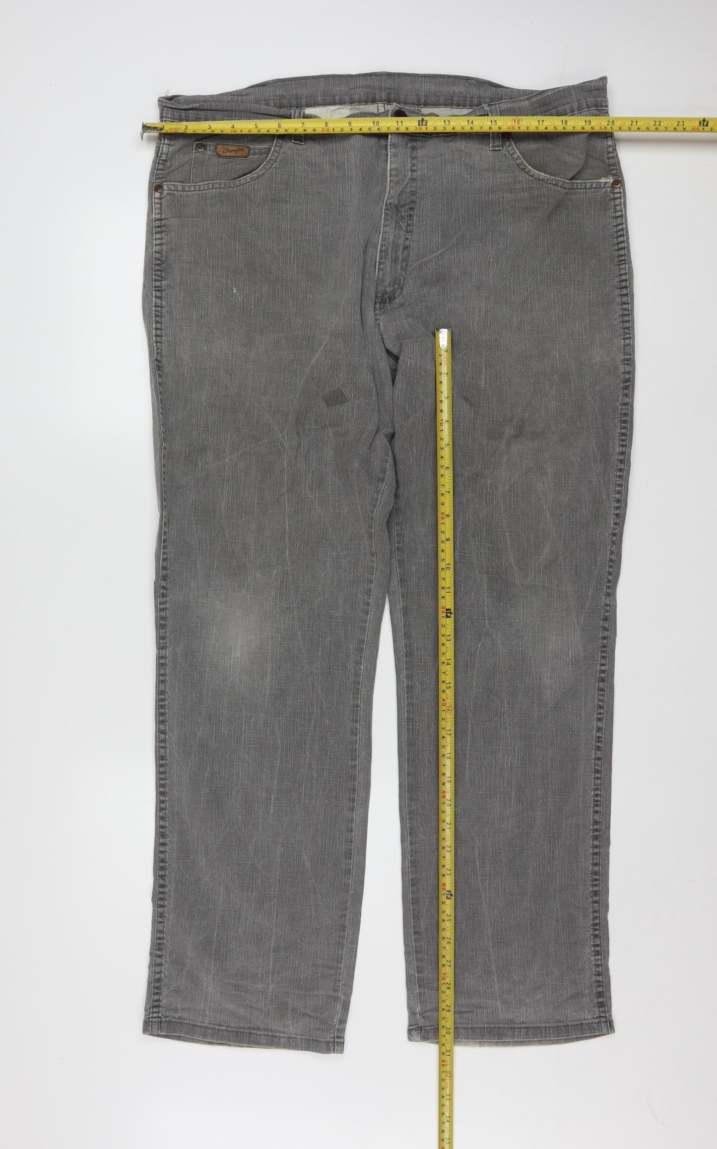 Wrangler Men's Grey Texas Stretch Straight Jeans W40 L32