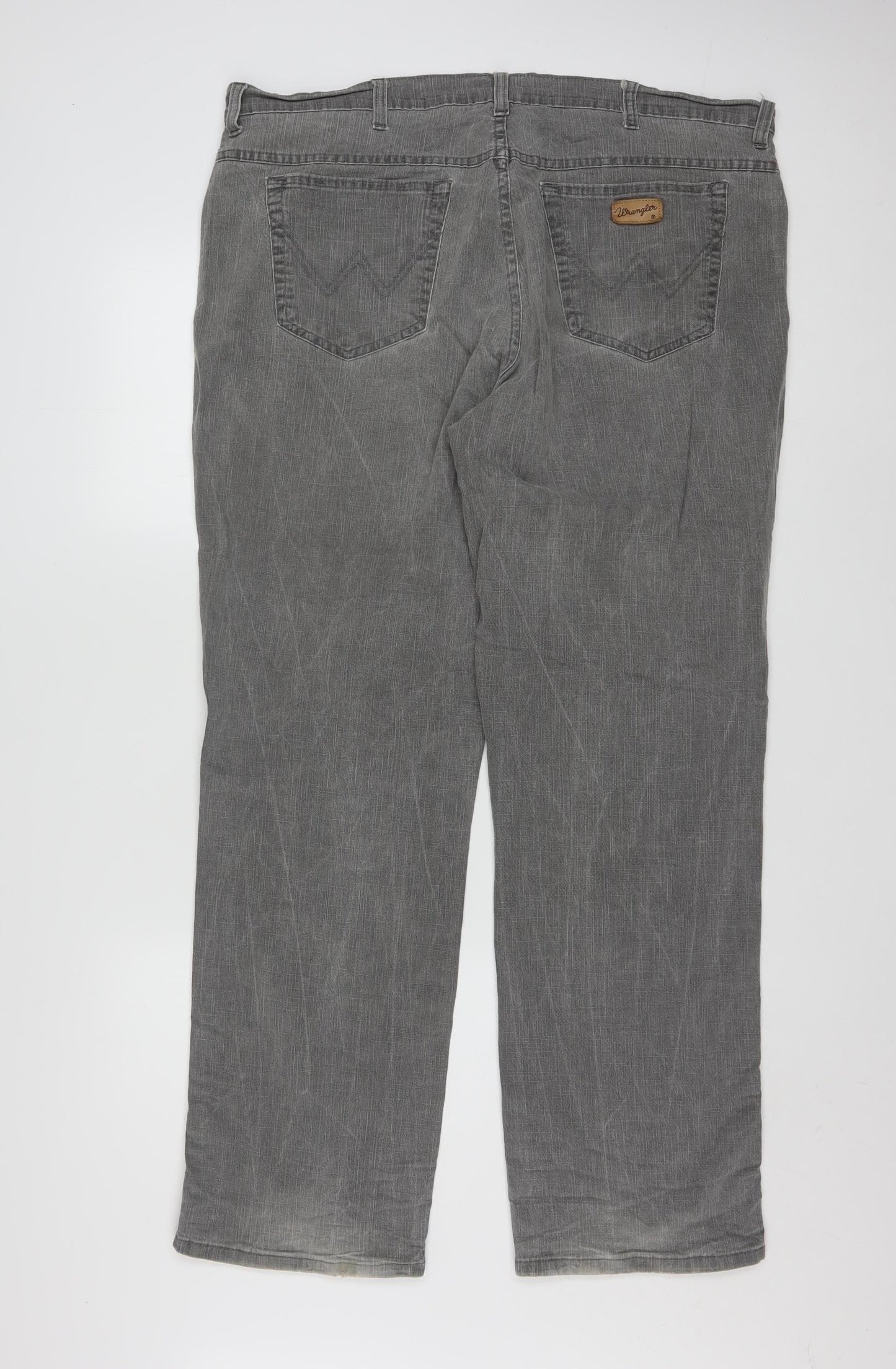 Wrangler Men's Grey Texas Stretch Straight Jeans W40 L32