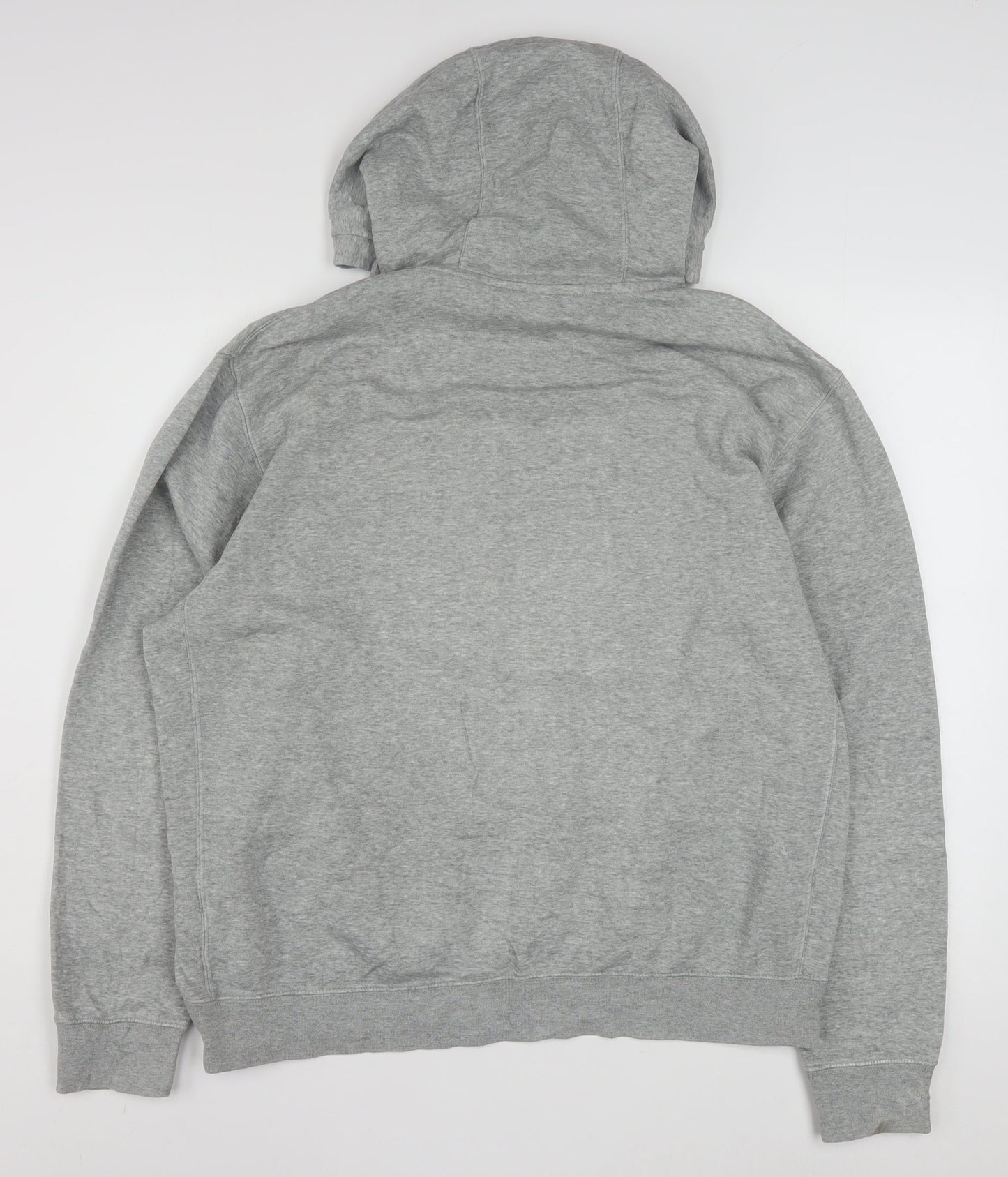 Nike Men’s Grey Pullover Hoodie L Regular Fit Logo Fleece