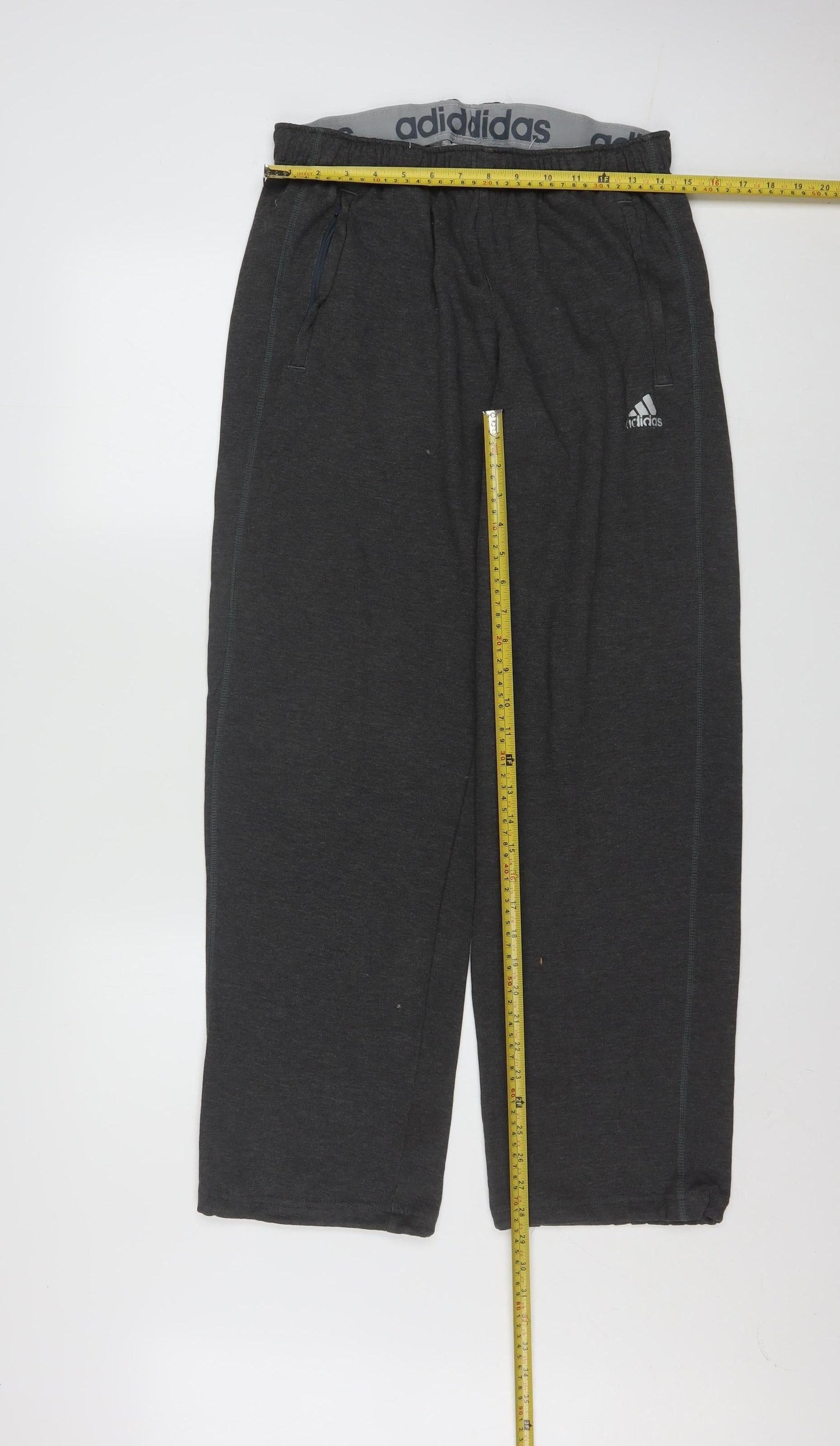 Adidas Men's Grey M Sweatpants Regular Fit Activewear Trousers