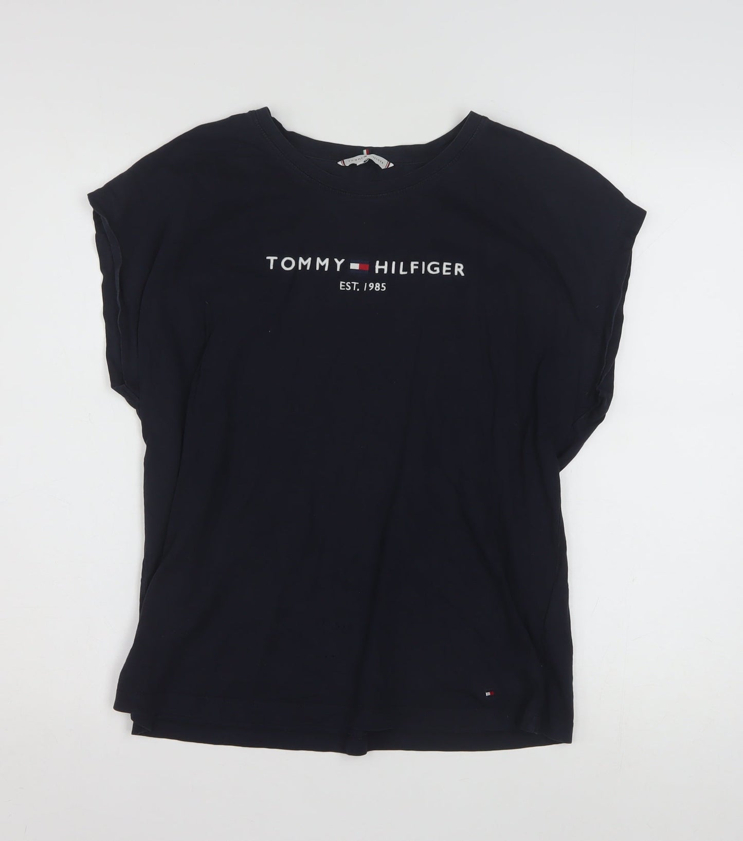 Tommy Hilfiger Men's Blue Cotton Crew Neck T-Shirt L