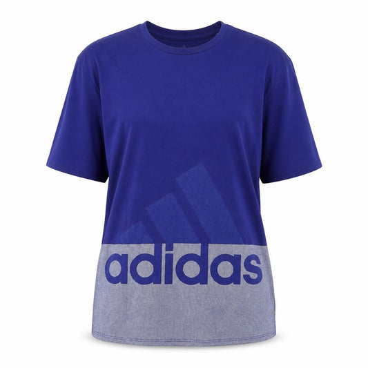 Adidas Womens Blue Climalite Logo T-Shirt Size M 12-14