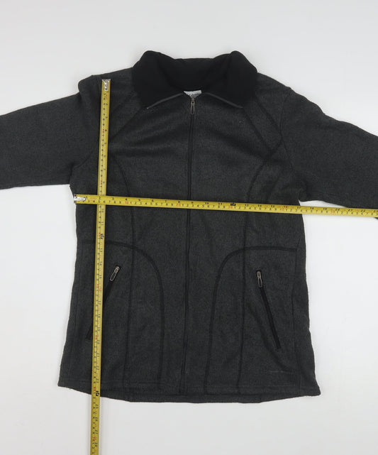 Columbia Women's Grey Fleece Full Zip Jacket Size M Outdoor Wear