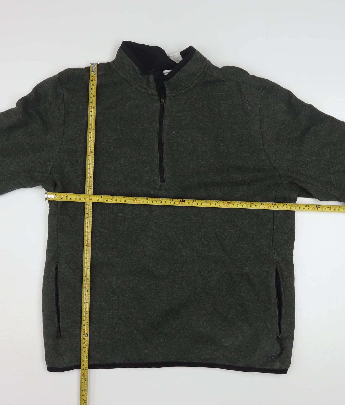 Reebok Men's Grey XL 1/4 Zip Pullover Fleece Sweatshirt