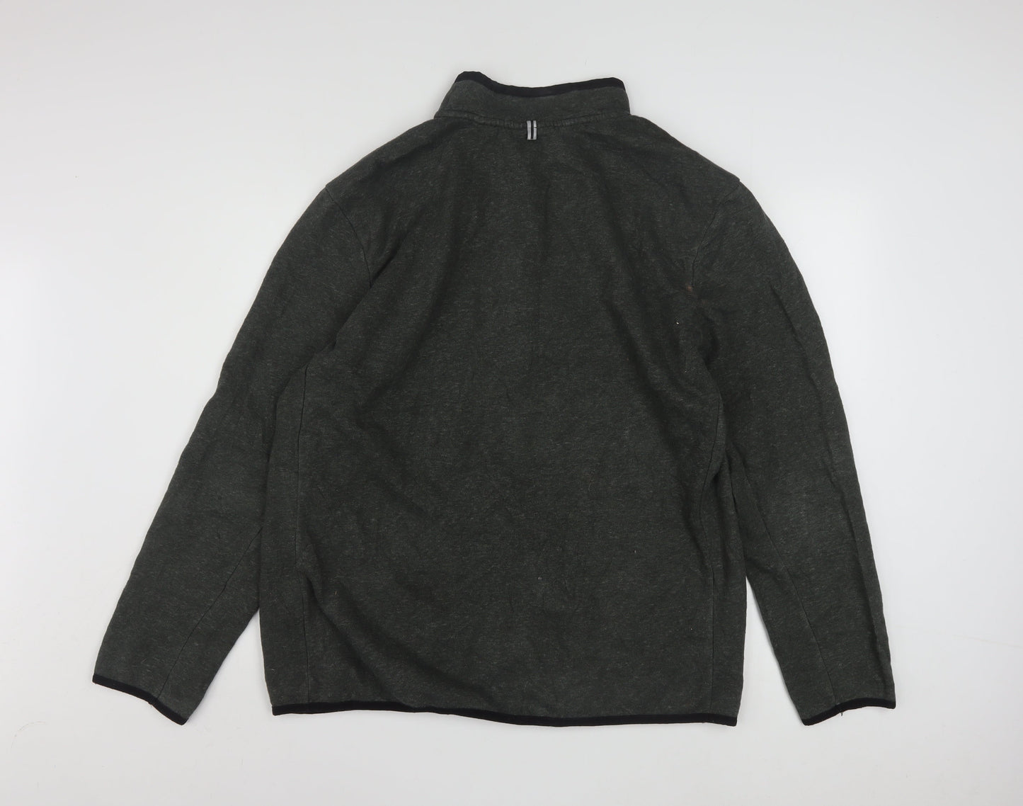 Reebok Men's Grey XL 1/4 Zip Pullover Fleece Sweatshirt