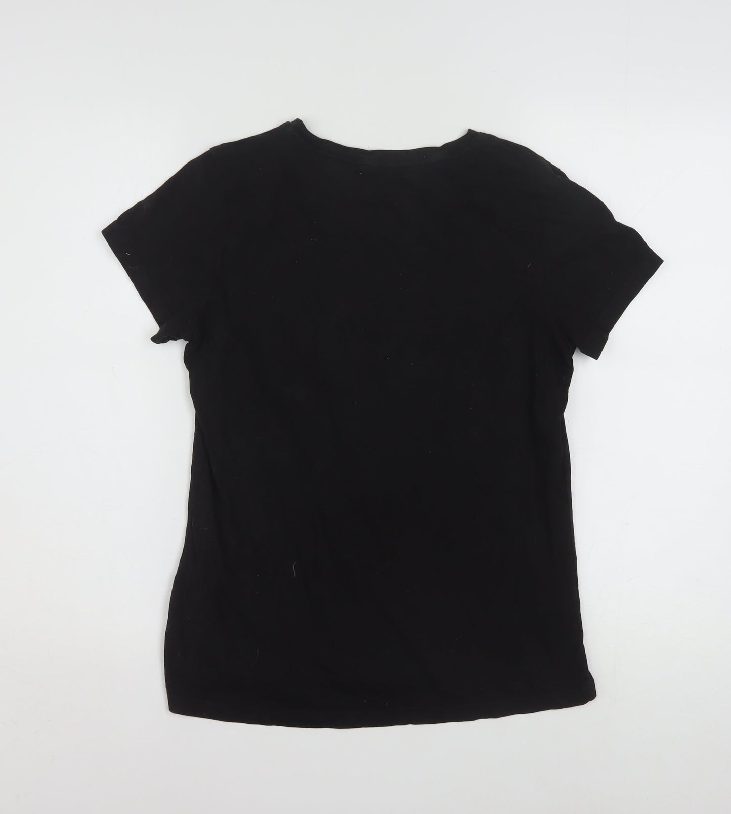 Puma Womens Black Basic T-Shirt Large Crew Neck Short Sleeve