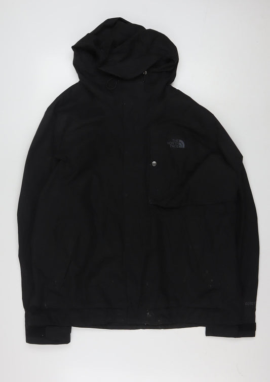 The North Face Men’s Black 2XL Waterproof Hooded Rain Jacket