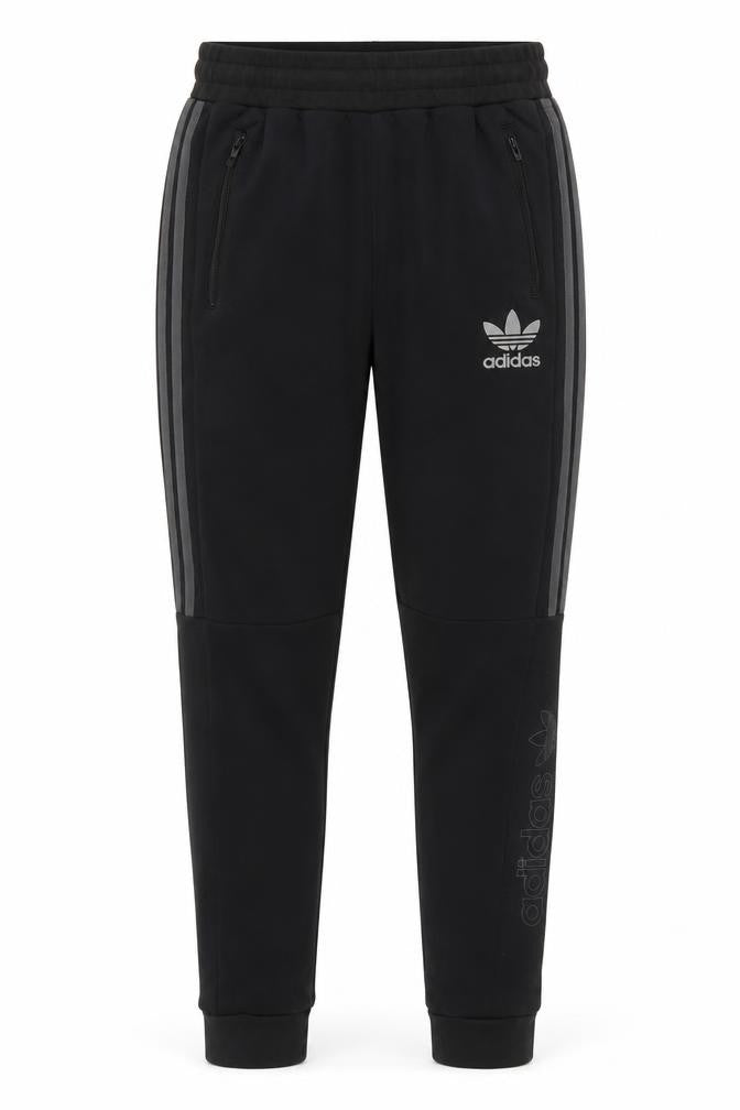Adidas Men’s Black Jogger Trousers Size S Tapered Fit with Zip Pockets
