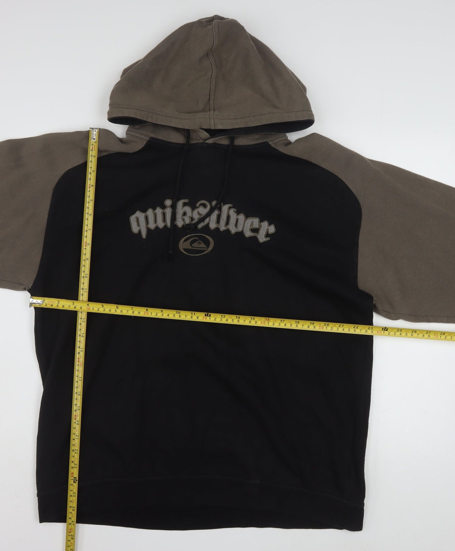 Quiksilver Men's Black XL Pullover Hoodie with Logo Print
