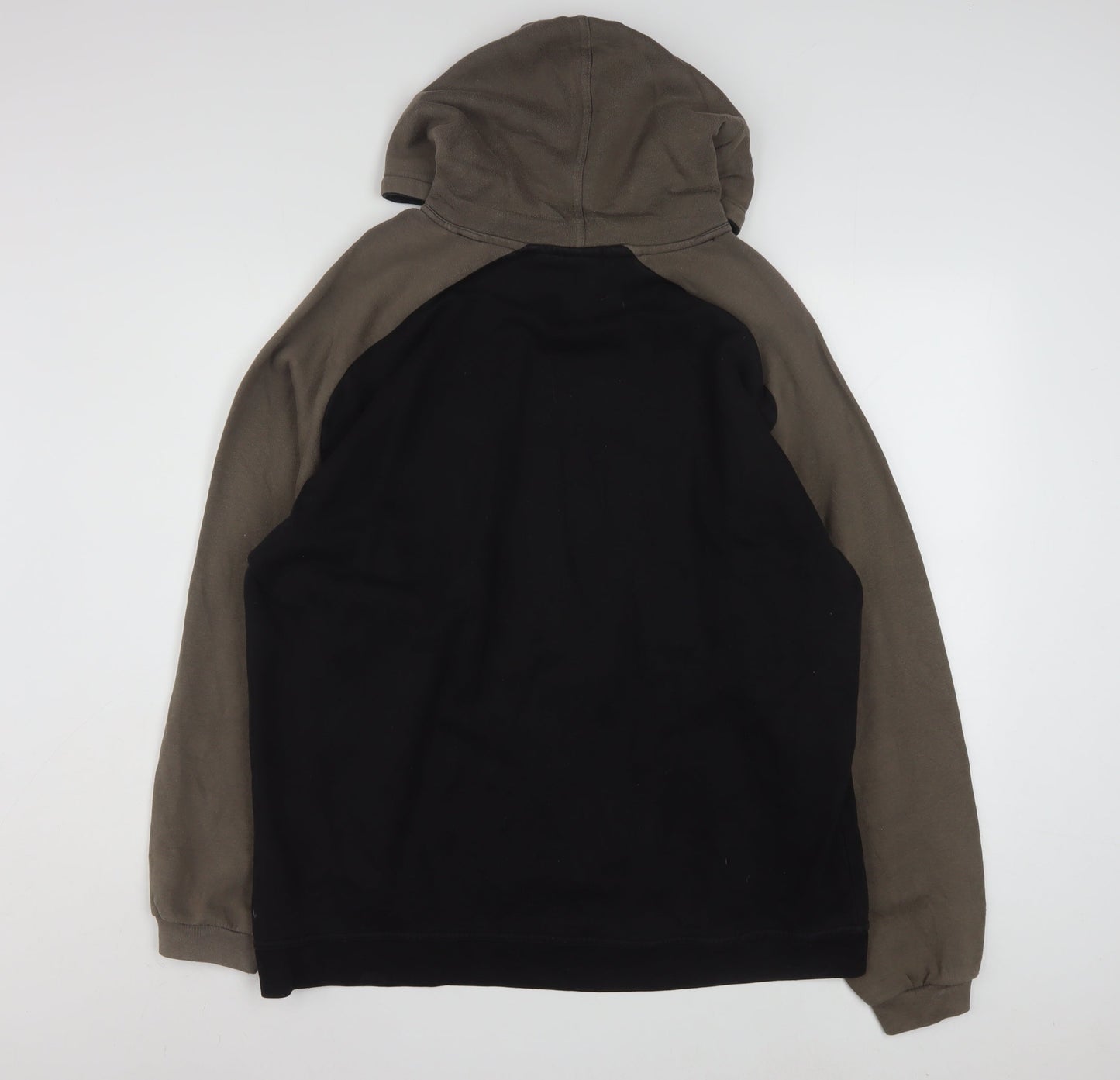 Quiksilver Men's Black XL Pullover Hoodie with Logo Print