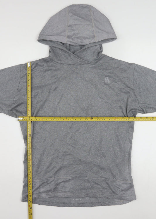 Adidas Women’s Grey Hooded Pullover Sweatshirt Size 12-14 Response