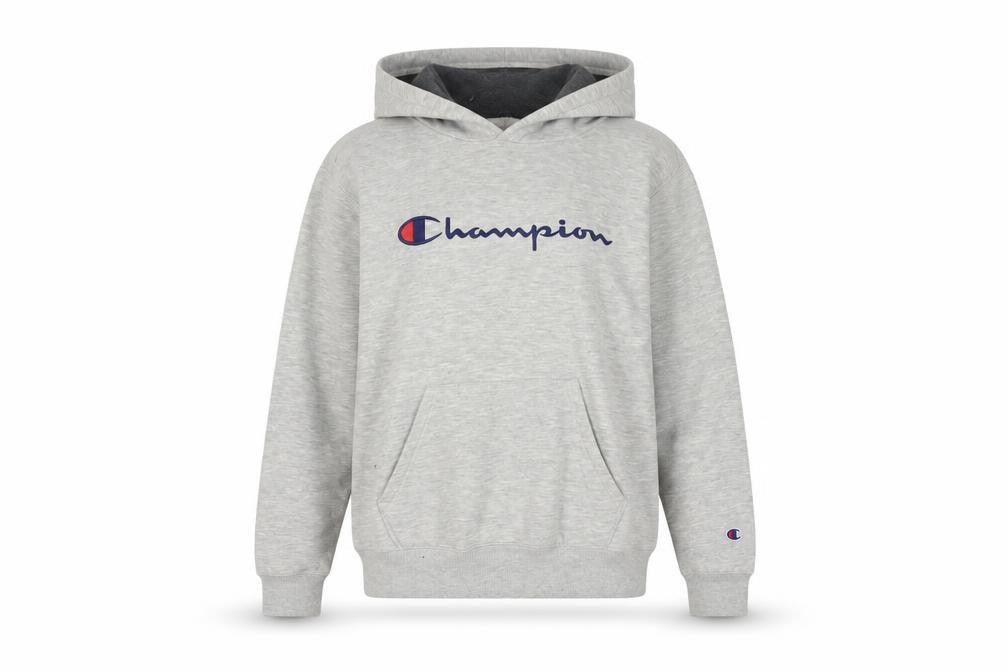 Champion Women's Grey XL Pullover Hoodie with Logo