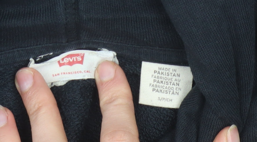 Levi's Men's Black Pullover Hoodie Small Classic Logo Cotton