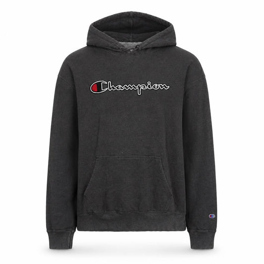 Champion Men's Black XL Pullover Hoodie with Logo Design
