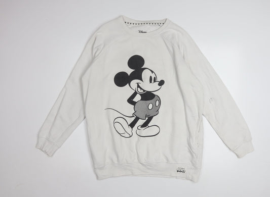 Disney Reserved Women's White Mickey Mouse Sweatshirt Size S
