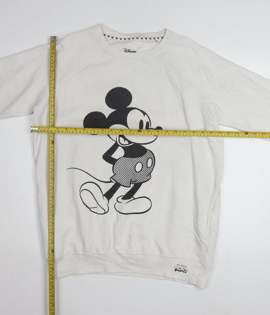 Disney Reserved Women's White Mickey Mouse Sweatshirt Size S