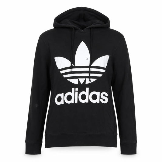 Adidas Womens Black Hoodie Size 10 Pullover Hooded Sweatshirt