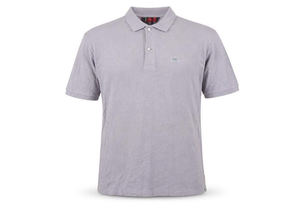 Robe Di Kappa Men's Grey Cotton Short Sleeve Polo - Size M