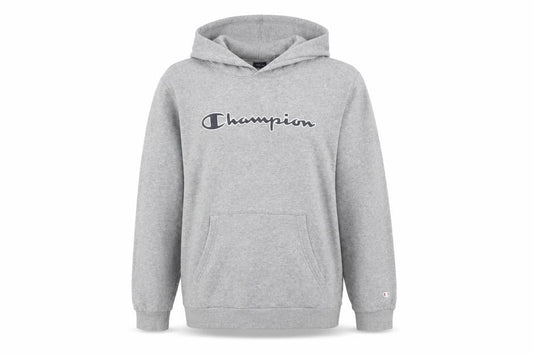 Champion Boys Grey Pullover Hoodie 2XL 15-16 Years Logo Print Cotton Blend