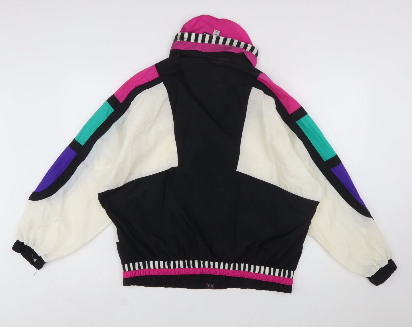 River Edge Women’s Multicoloured 80s Nylon Windbreaker Jacket M