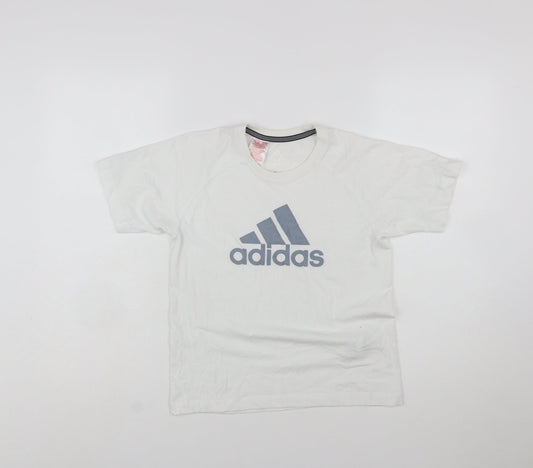 Adidas Boys White Clima365 Performance T-Shirt 10 Years Regular Fit