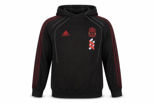 Adidas Men’s Black Liverpool FC Logo Pullover Hoodie Size L