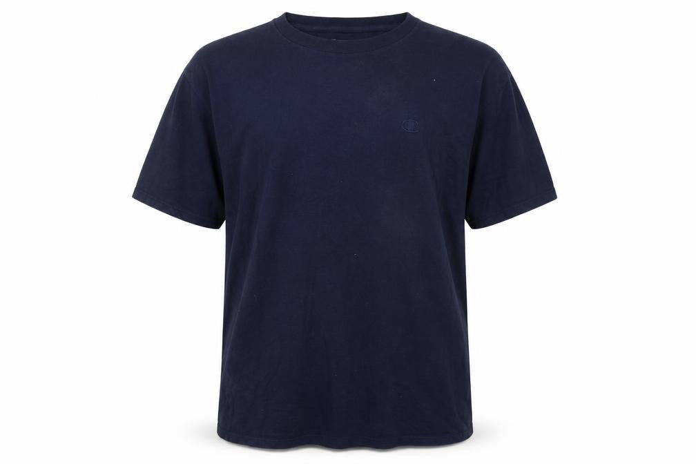 Champion Men Blue L Crew Neck Short Sleeve Sports T-Shirt