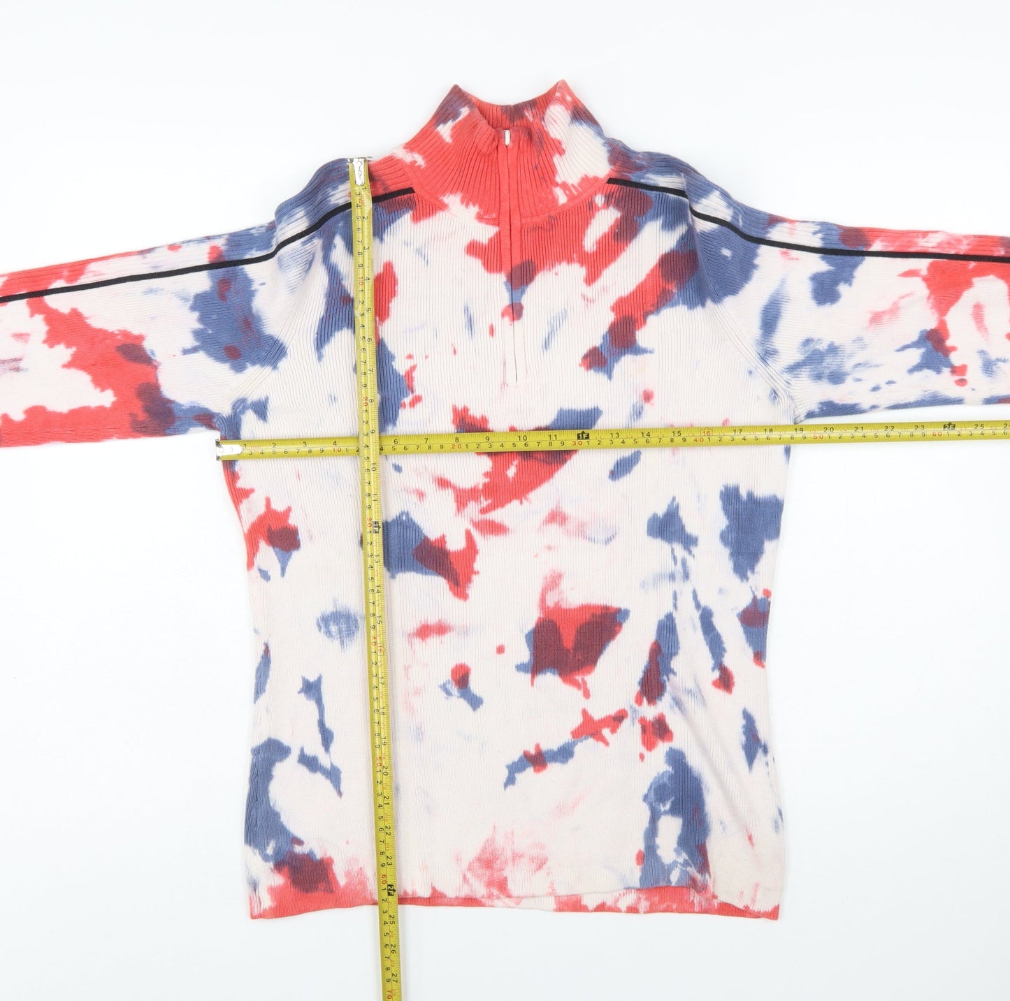 Tommy Hilfiger Women's Multicoloured L 1/4 Zip High Neck Jumper