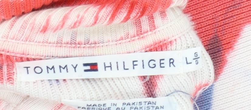 Tommy Hilfiger Women's Multicoloured L 1/4 Zip High Neck Jumper