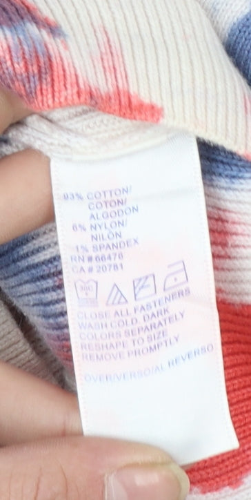 Tommy Hilfiger Women's Multicoloured L 1/4 Zip High Neck Jumper