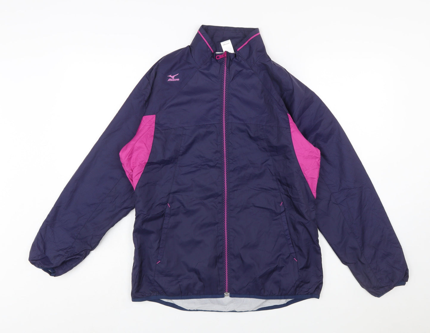 Mizuno Women's Purple Windbreaker Jacket M Breath Thermo Thermal Plus