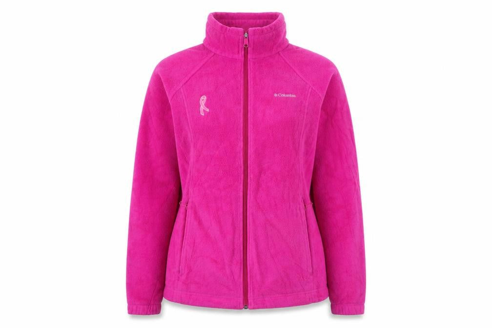 Columbia Women's Pink Fleece Full Zip Jacket Size L