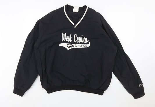 Rawlings Women's Black V-Neck Pullover Sweatshirt M West Covina Softball