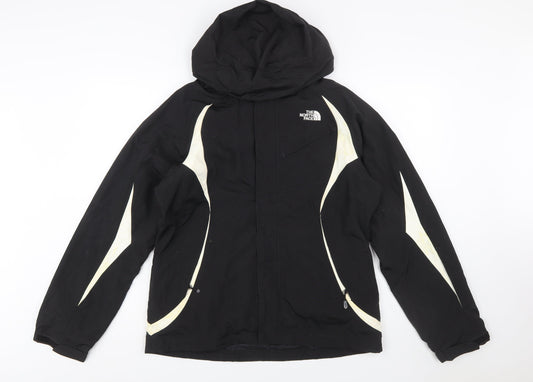 The North Face Womens Black M Ski Jacket Hooded Waterproof Mid-Length