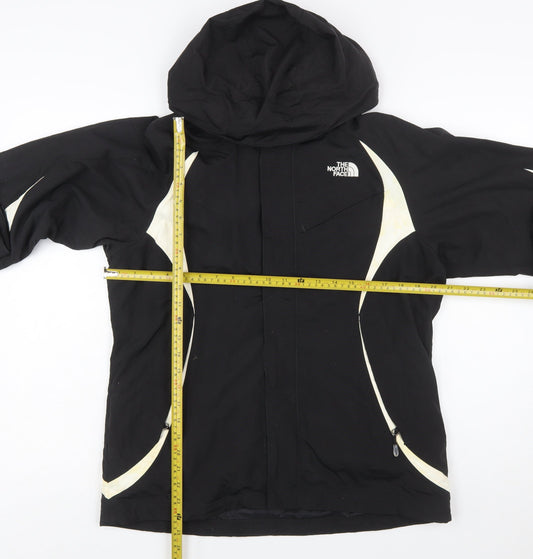 The North Face Womens Black M Ski Jacket Hooded Waterproof Mid-Length