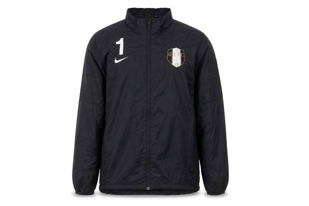 Front view of Nike boys’ black xl 13-15 years football track jacket windproof