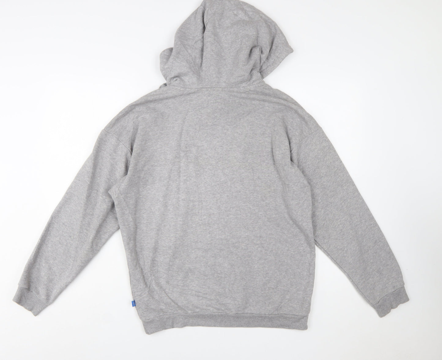 Adidas Women Grey Size 8 Pullover Hoodie Cotton Blend Logo Sweatshirt